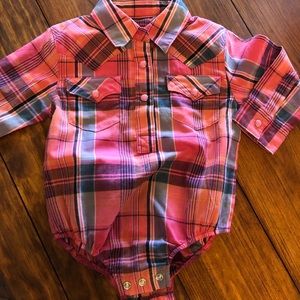 Wrangler Pearl Snap Onesie NWOT